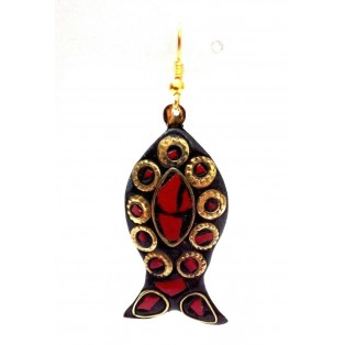 Retro Metal Earring - Ethnic Tribal Fusion - Drop Dangle Hook Long - Fashion 15